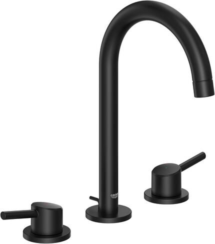 صنبور حمام واسع النطاق من Grohe 20217243A Concetto مقاس 8 بوصات، مقاس L، 1.2 جرام في الدقيقة، أسود مطفي in Kuwait