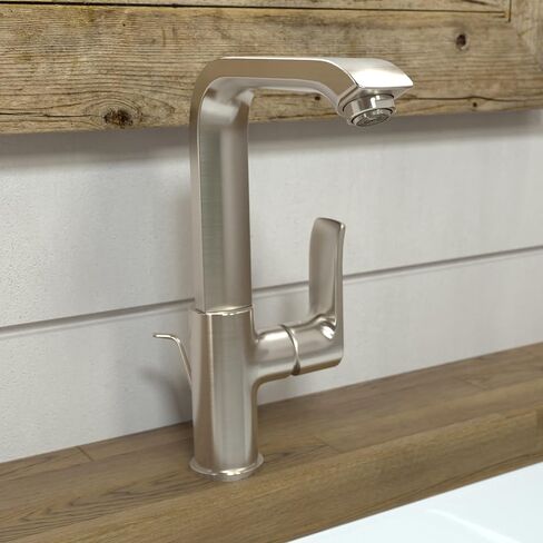 Hansgrohe Metris ترقية حديثة سهلة التركيب 1 صنبور حوض الحمام بفتحة واحدة من النيكل المصقول، 31087821 in Kuwait