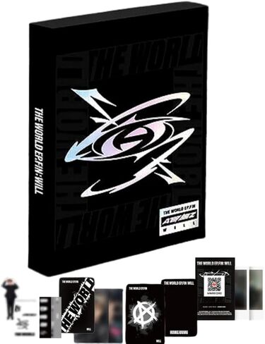 ATEEZ THE WORLD EP.FIN: الألبوم الثاني [إصدار المنصة] بطاقة QR + بطاقة صور + بطاقة صورة + ملصق (نموذج مجنون) - محتويات رقمية (بدون إصدار قرص مضغوط) in Kuwait