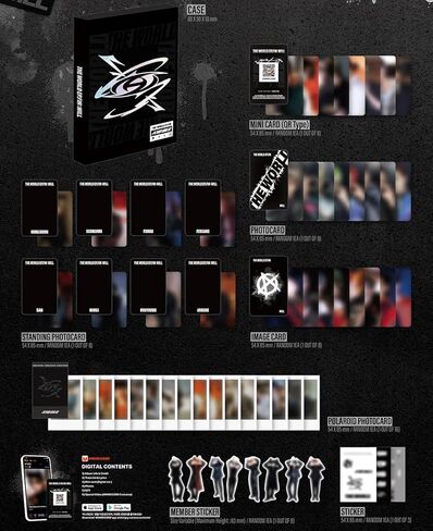 ATEEZ THE WORLD EP.FIN: الألبوم الثاني [إصدار المنصة] بطاقة QR + بطاقة صور + بطاقة صورة + ملصق (نموذج مجنون) - محتويات رقمية (بدون إصدار قرص مضغوط) in Kuwait