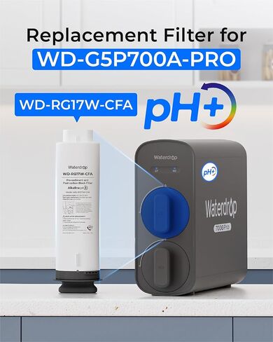 فلتر Waterdrop G5P700A-Pro-CF، بديل لنظام التناضح العكسي Waterdrop G5P700A-Pro Undersink، عمر 6 أشهر in Kuwait