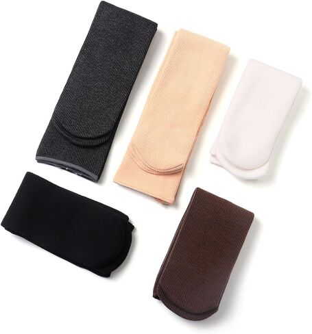 5 Pairs Women's Winter Snow Socks Cotton Fleece Crew Socks Thicken Cozy Calf-Socks Black in Kuwait