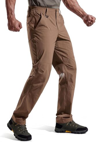 FREE SOLDIER Mens Hiking Pants Quick Dry Lightweight Ripstop Cargo Pants 8 Pockets Waterproof Casual Pants in Kuwait
