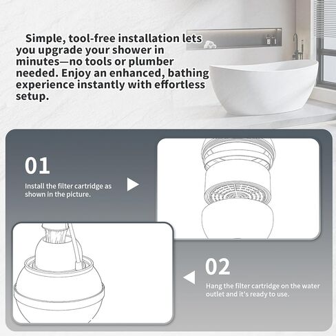 Replacement Filter Cartridge Compatible with Crystal Quest Filter System, Water Filter Refill for Bathtub Faucet, Reduces Chlorine and Sediments (2 Packs) in Saudi Arabia