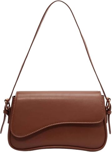 Women's Retro Vintage Zipper Shoulder Bags Flap Magnet Lightweight Underarm Purses in Saudi Arabia