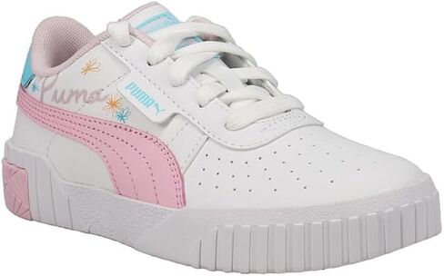 حذاء رياضي كاجوال برباط مثقوب من PUMA Kids Girls Cali Spring Sketchbook - وردي، أبيض in Saudi Arabia