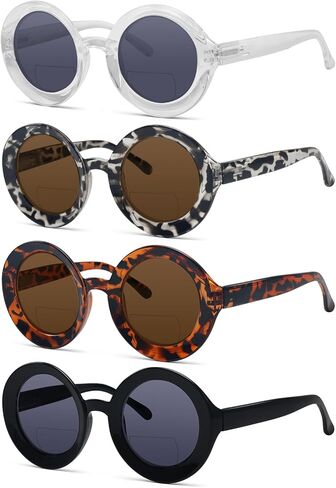 Eyekepper 4-pack نظارات قراءة ثنائية البؤرة للنساء قارئات ثنائية البؤرة مستديرة in Kuwait