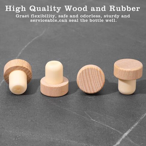 100Pcs Wine Corks T Cork Plugs for Wine Cork Stopper Reusable Corks Wooden and Rubber Stopper in Kuwait