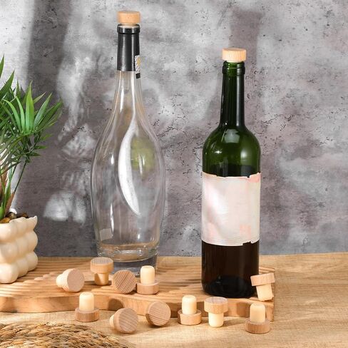 100Pcs Wine Corks T Cork Plugs for Wine Cork Stopper Reusable Corks Wooden and Rubber Stopper in Kuwait