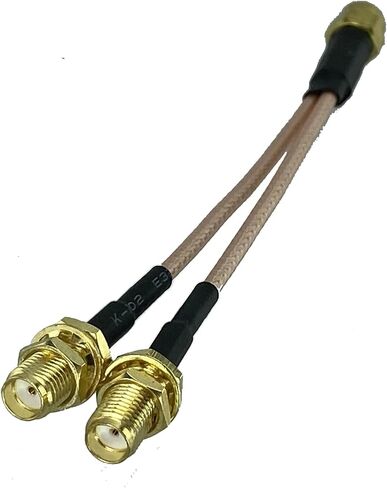 RG316 Male Plug and Female Jack Y-Splitter Connector Crimp terminals Patch Cords Pigtail Cables 4 inches to 10 feet(Type 1-SMA 1M2F,20inch (50CM)) in Saudi Arabia
