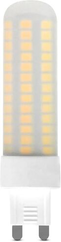 Feit Electric T4 LED Bulb G9 Base, Dimmable, 60W Equivalent, 3000K Warm White, 120V, 740 Lumens, 10,000 Hour Lifetime, Vanity Light Bulbs, BP60G9/830/LED in Saudi Arabia