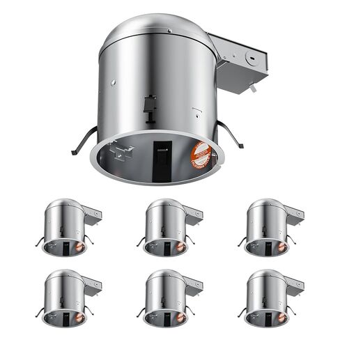 6 Inch Recessed Lighting Housing Remodel,Can Light Housing,IC Rated & Air Tight,E26 Connector,ETL Listed in Saudi Arabia