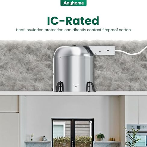 6 Inch Recessed Lighting Housing Remodel,Can Light Housing,IC Rated & Air Tight,E26 Connector,ETL Listed in Saudi Arabia
