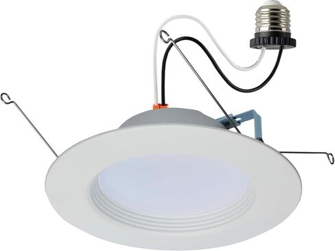 إضاءة ساتكو LED التحديثية مع حاجز متدرج، CCT قابلة للتحديد 2700K/3000K/3500K/4000K/5000K، مستديرة 5-6 بوصة (لومين عالي)، أبيض in Kuwait