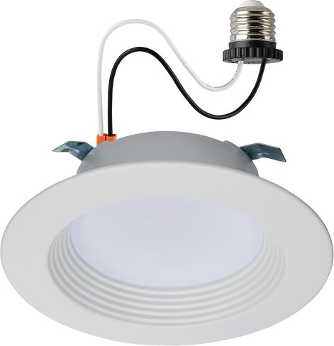 إضاءة ساتكو LED التحديثية مع حاجز متدرج، CCT قابلة للتحديد 2700K/3000K/3500K/4000K/5000K، مستديرة 5-6 بوصة (لومين عالي)، أبيض in Kuwait