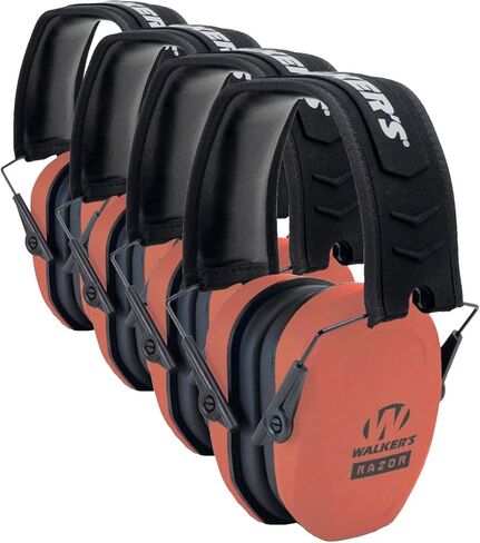 Walker's Razor Slim Passive Earmuffs Ultra Low Profile 27dB NRR Light Weight Coral in Saudi Arabia