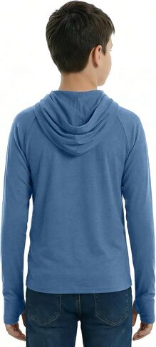 Boys' Hoodie Rash Guard Shirt UPF 50+, 3 Pack Long Sleeve Sun Protection Swim Tee Quick Dry, Lightweight Performance Top in Saudi Arabia