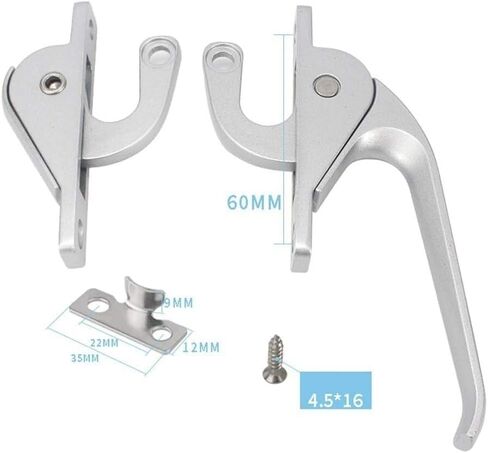 VIGANI Window Handle,Window Latch, Aluminum Alloy Door and Window Handles Up and Down Connecting Rod Handle Linkage Handle Doors and Windows (Color : Gold, Size : B) 1PC in Kuwait