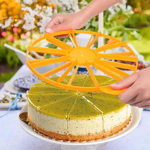 DJF 10/12 Pieces Round Double-sided Cake Portion Marker Cake Knife Cheesecake Slicer For Uniform Slicing (1pcs) in Kuwait