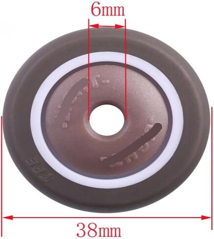 4 Pieces/Batch casters 1.5 inches TPE Single Wheel Diameter 38x17 Soft Rubber with Bearings Silent Household casters in Saudi Arabia