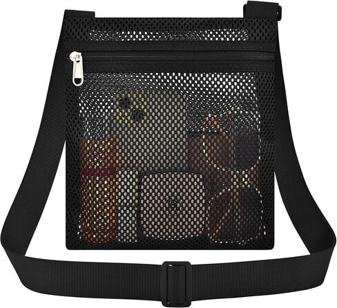 USPECLARE Heavy Duty Semi-Transparent Mesh Purse See Through Mesh Crossbody Bag in Saudi Arabia