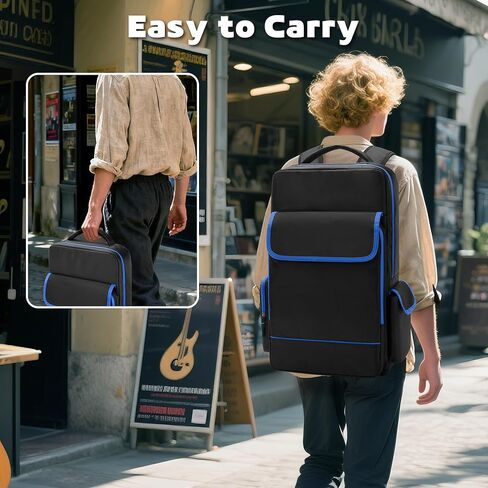 حقيبة ظهر Rexmica للحمل متوافقة مع Boss GT-1/ME-80/ME-90/GX-100/GT-1000 دواسة جيتار متعددة التأثيرات، حقيبة تخزين لوحة دواسة الجيتار مع جيوب للكمبيوتر المحمول أو الكابلات أو الملحقات الأخرى in Kuwait
