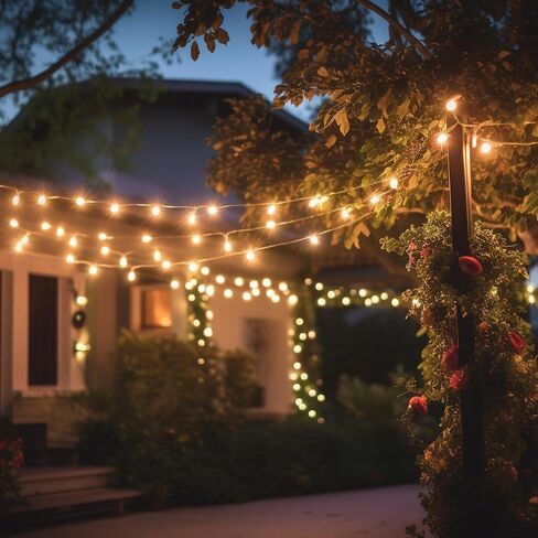 مصابيح بديلة للطاقة الشمسية G40 LED، 1 وات تساوي 5 وات، قاعدة لولبية بلاستيكية E12 مقاومة للكسر ومقاومة للماء للأضواء الخارجية، ديكور مقهى البيسترو في الفناء، تيار مستمر 3 فولت، 2700 كلفن أبيض دافئ، 25 حزمة in Kuwait