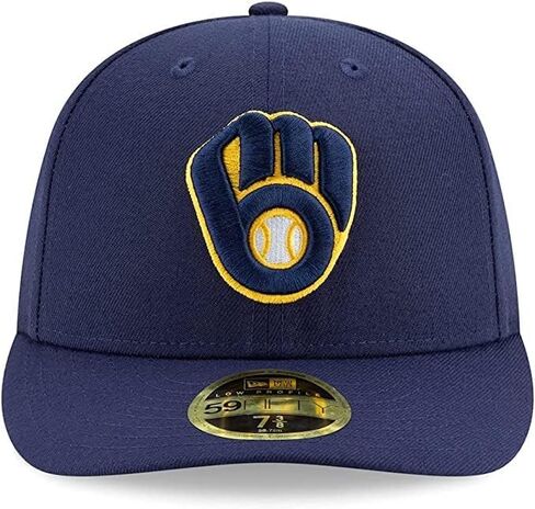 New Era Men's Milwaukee Brewers 59Fifty Alternate Navy Low Crown Fitted Hat (7 3/4) in Kuwait