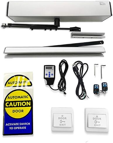 Olideauto No Touch Automatic Door Opener Touchless Glass Swing Door with 2pcs Wired High Sensitivity Touchless Hand Sensor Switches in Saudi Arabia