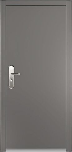 VIZ-PRO Quick Mount Steel Security Door with Frame and Hardware, Gray Right Side-Hinged Inward, 39 9/16" - 41 7/8" Width Adjustable, 83 1/2" Height in Kuwait