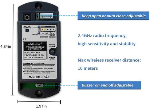 Olideauto Handicap Door Opener for Dual Swing Doors,Black Color Commercial Door Openers with Wireless Handicap Push Buttons,Automatically Open Dual Doors Simultaneously by 1PCS Handicap Push Button in Kuwait