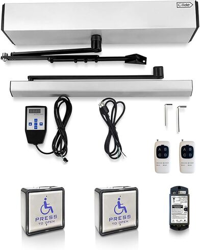 Handicap Door Opener for Disabled People, Low Energy ADA Swing Door Operator with Stainless Steel Handicap Push Buttons in Kuwait