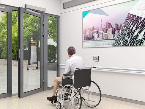 Handicap Door Opener for Disabled People, Low Energy ADA Swing Door Operator with Stainless Steel Handicap Push Buttons in Kuwait
