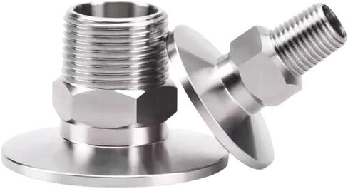 1pc KF16 Vacuum to 3/4" BSPT Male Thread Stainless Steel Flange Pipe Hex Pipe Fitting IHNIEAEW in Kuwait