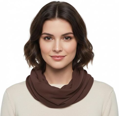 Peach Couture Cotton Soft Touch Vivid Colors Lightweight Jersey Knit Infinity Loop Scarf in Saudi Arabia