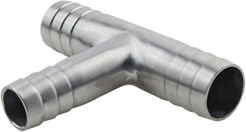Hose Reducer Tee 3 Ways Splitter 12-6-12mm 304 Stainless Steel Hosetail Connector Coupler Fitting IHNIEAEW in Kuwait