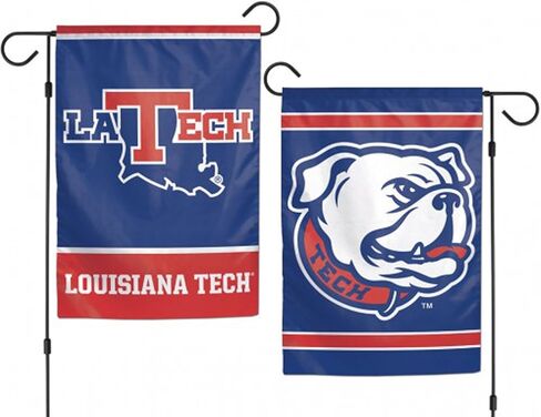 Wincraft NCAA Louisiana Tech Bulldogs Flag12x18 نمط الحديقة علم على الوجهين، ألوان الفريق، مقاس واحد in Kuwait