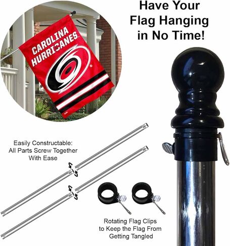 Hurricanes Banner House Flag and 5 Foot Flagpole Set in Kuwait