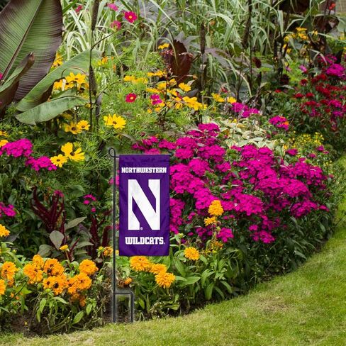 حديقة Northwestern Wildcats الصغيرة وغطاء علم وعاء الزهور in Kuwait