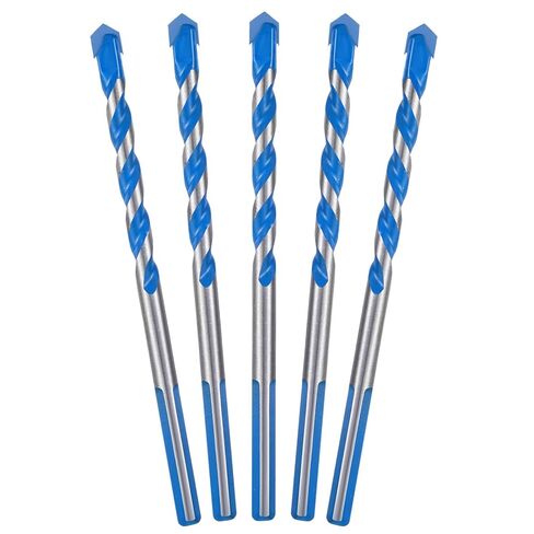 5 Piece Masonry Drill Bit Set for Concrete Tile Glass Ceramic Brick, 15/64" Solid Carbide Drill Bit with Triangle Handle,Tungsten Steel Alloy Tip in Kuwait