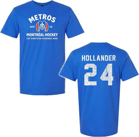 Montreal Metros Jersey - Hollander 24 Back - Hockey Team Cute Pride Soft Xs-5x - تي شيرت للجنسين in Kuwait