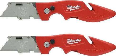 سكين Milwaukee 48-22-1901F Fastback مع حجرة تجريد الأسلاك وخطاف الأمعاء (عبوتان من 48-22-1901) in Kuwait