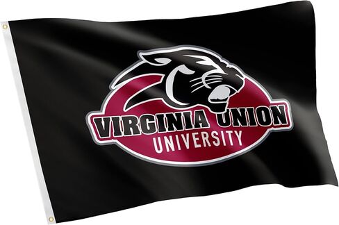 علم VUU لجامعة Desert Cactus Virginia Union - لافتة الفهود مقاس 3 × 5 أقدام، قماش متين للاستخدام الداخلي/الخارجي، تصميم بوليستر 100% (النمط 2a) in Kuwait