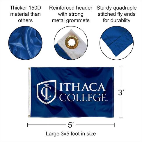 Ithaca Bombers Wordmark Flag in Kuwait
