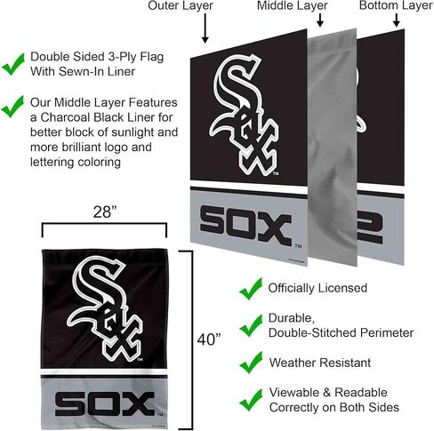 Chicago White Sox Double Sided House Flag in Kuwait