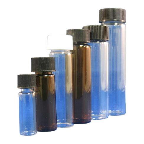 قارورة JG Finneran 84020-1545 من زجاج البورسليكات مع غطاء علوي صلب وحاجز PTFE/F217، شفاف، سعة 1 درام، قطر 15 مم × ارتفاع 45 مم (علبة 100)، أسود in Kuwait