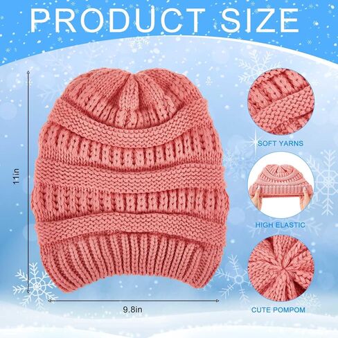 24 Pcs Women Beanie Winter Hats Loop Scarf Touch Screen Gloves Earmuff Warm Set for Cold Weather Hiking in Saudi Arabia