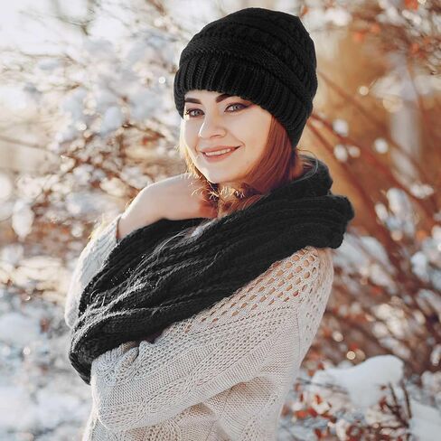 24 Pcs Women Beanie Winter Hats Loop Scarf Touch Screen Gloves Earmuff Warm Set for Cold Weather Hiking in Saudi Arabia