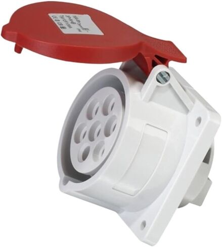 7-core Industrial Plug Socket 16/32A Concealed Fixed Oblique/Straight Aviation Power(7-core16aip44concealedinclinedsocket) in Saudi Arabia