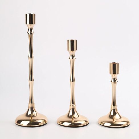 Black Taper Candle Holders Set of 3, Candlestick Holders for Table Centerpiece, Vintage Candle Holders for Dinning Wedding Party Halloween Home Decor in Saudi Arabia
